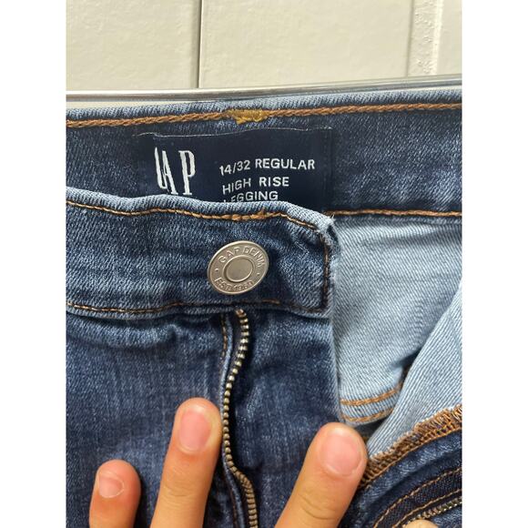 Womans Gap High Rise Legging Jeans Size 14/32 - Picture 3 of 7